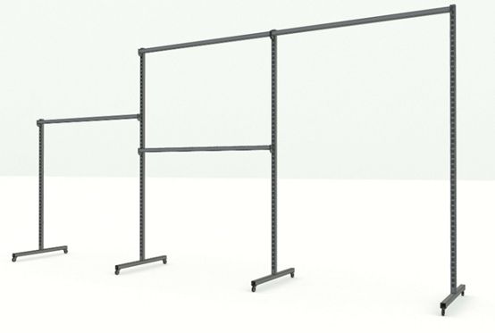 Adjustable Metal Garment Rack 60-80cm Height for Retail Stores