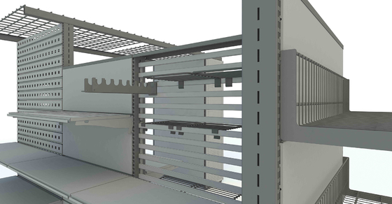 Heavy Duty Supermarket Shelves Modular Design 500kg Capacity