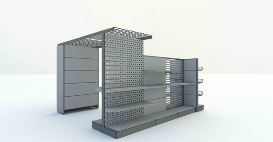 Heavy Duty Supermarket Shelves Modular Design 500kg Capacity
