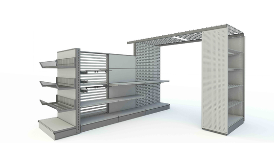 Heavy Duty Supermarket Shelves Modular Design 500kg Capacity