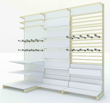 Özelleştirilebilir Süpermarket Teşhir Rafı 30x80mm Dik Ağır Hizmet